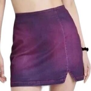 Wild Fable Purple Denim Mini Skirt, Size 00, NWT